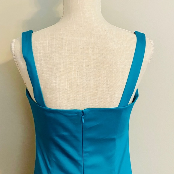 Calvin Klein Dress Teal Fitted Body-con Work to Play Career Stretches Women XS 2 - Picture 4 of 7